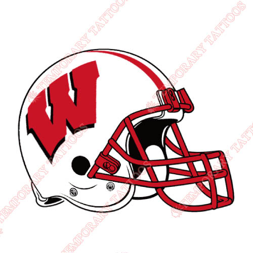 Wisconsin Badgers Customize Temporary Tattoos Stickers NO.7031